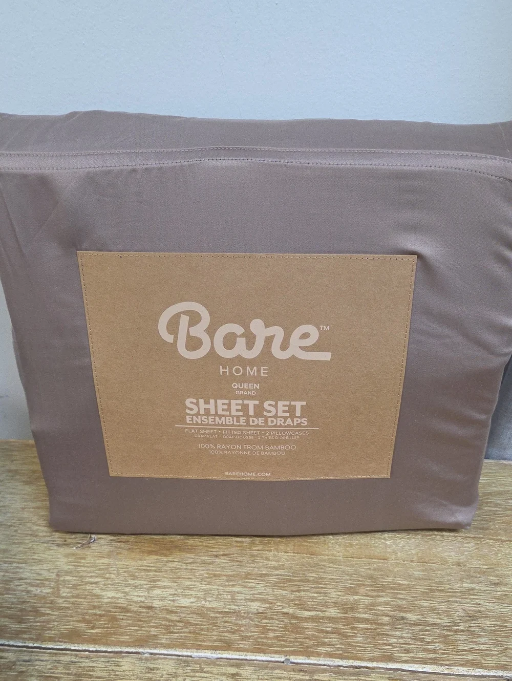 Bare Home taupe 100% Rayon Bamboo Sheet Set - Soft Home Bedding